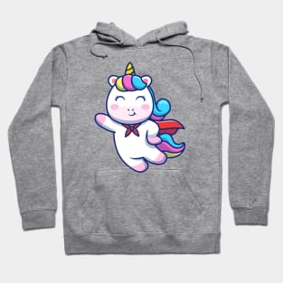 Cute Super Hero Unicorn Flying Hoodie